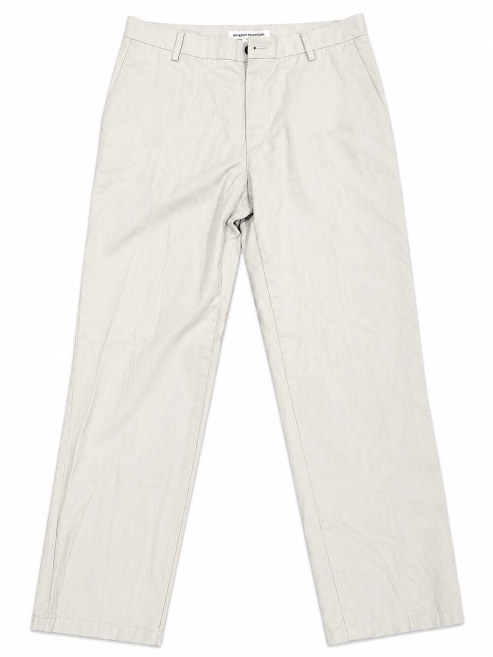 Amazon Essentials Men’s Khaki Chino Pants Beige Size 31x32 Straight Fit